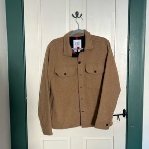 Topo Designs Men’s Insulated Wool shirt jacket, medium